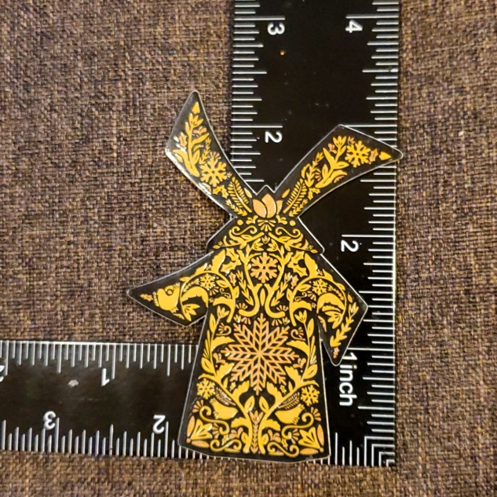 Patterned Dutch Bros Windmill sticker stickers